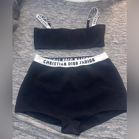 dior bra and shorts